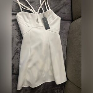 White Strappy BCBG Mini Dress Size 2